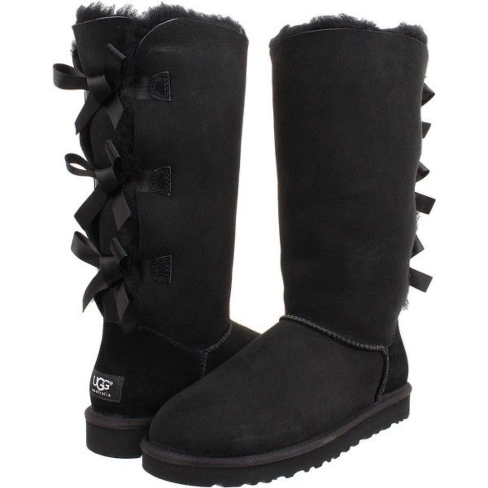 Womens UGG® Bailey Bow II Tall Boot - Black
